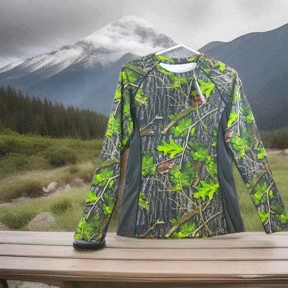 Bassdash Other - Bassdash Men Small Performance Fishing Shirt Camo Long Sleeve UPF 50+ NWT BG1253